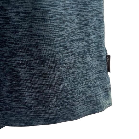 Eddie Bauer Heather 3/4 Sleeve Crossover Aster Pleated Mini Dress Gray Large - Picture 6 of 9